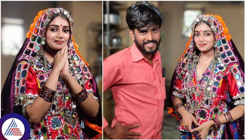 Zee Kannada Bharjari Bachelors Hanumantha Pair Asiya Begum shines on Lambani community dress sat