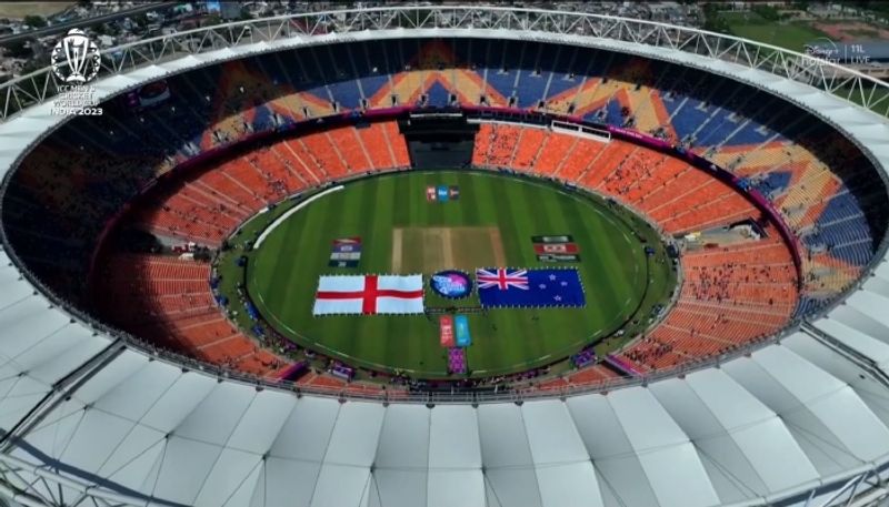 Narendra Modi Stadium Empty Stands In Cricket World Cup 2023 Opener Leave Social Media Stunned kvn