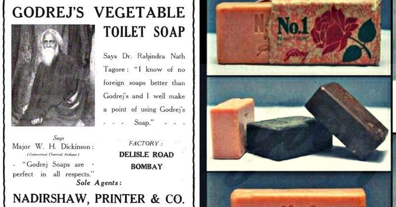 The Godrej Group Rabindranath Tagore appeared vegetable soap advertisement of This company san