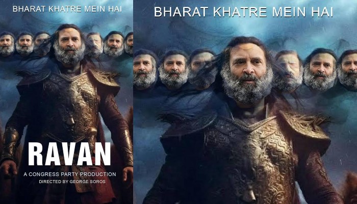 Ravan of the new era is  Rahul Gandhi photo post BJP Strict reaction of Congress bsm Ravan of the new era is  Rahul Gandhi photo post BJP Strict reaction of Congress bsm