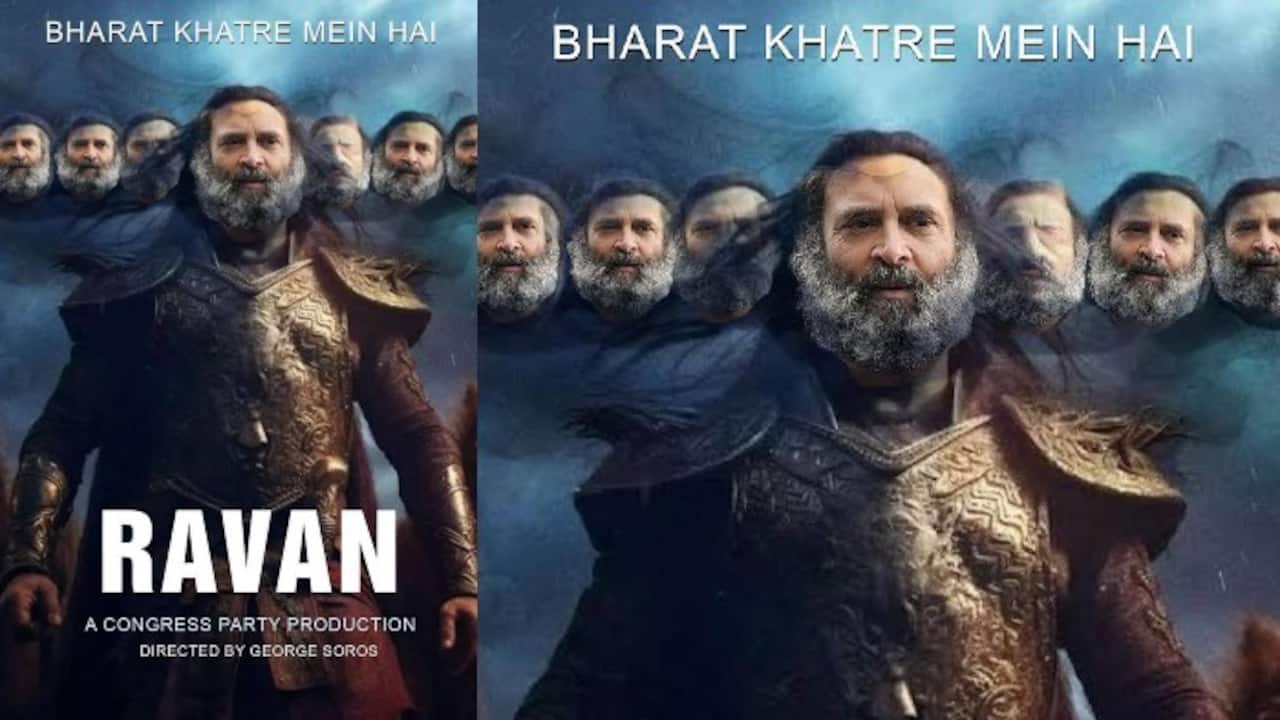 Ravan of the new era is  Rahul Gandhi photo post BJP Strict reaction of Congress bsm