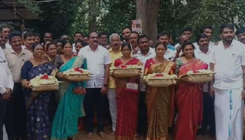 MLA KS Anand Bagina to Madagada Lake at Kadur in Chikkamagaluru grg