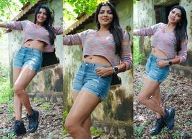 బిగ్ బాస్ బ్యూటీ లహరి బోల్డ్ షో... ఆ కెమెరా యాంగిల్ ఏంట్రా బాబు!