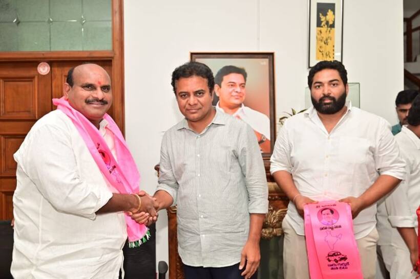 కాంగ్రెస్ కు మ‌రో షాక్.. మంత్రి కేటీఆర్ స‌మ‌క్షంలో బీఆర్ఎస్ లోకి కీల‌క నేత‌లు