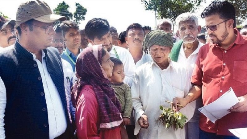 farmer tried to commit suicide in front of central drought study team gvd