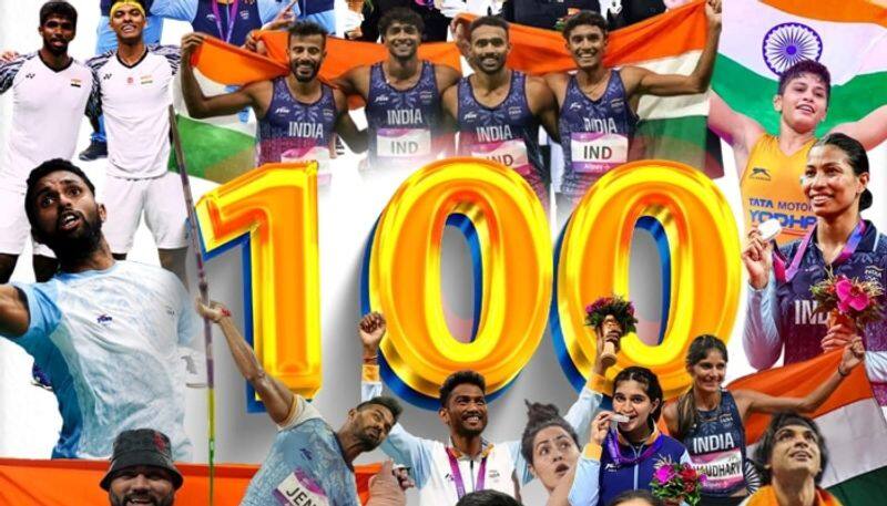 Asian Games 2023 India Successful cross 100 medal mark for the first time kvn 