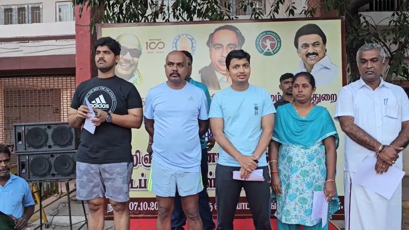 district collector and commissioner participated marathon at coimbatore vel