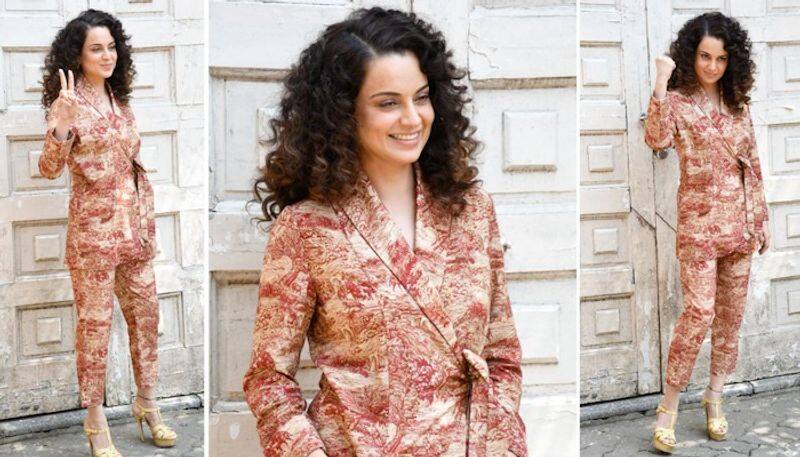 Kangana Ranaut spotted at Bandra's Mehboob studio; Actress looks super chic pant, jacket ATG