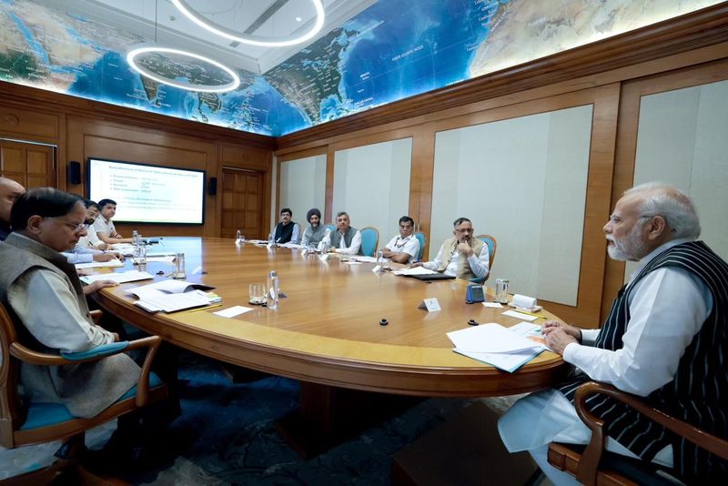 Prime Minister Modi chairs meeting to review steps of implementation of Independence Day announcements Rya