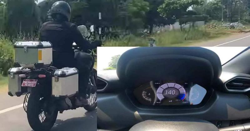 New Royal Enfield Himalayan 450 Pulls Away From Car Over 140 Kmph Speed prn