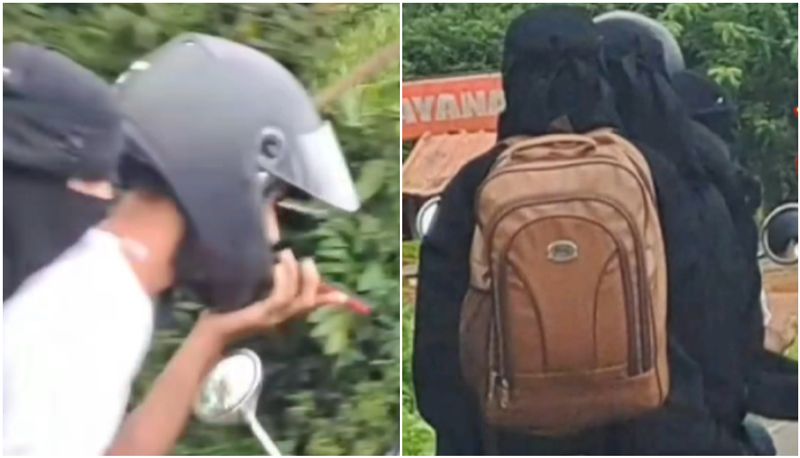 youth riding scooter with three girls Kerala MVD cancel license joy