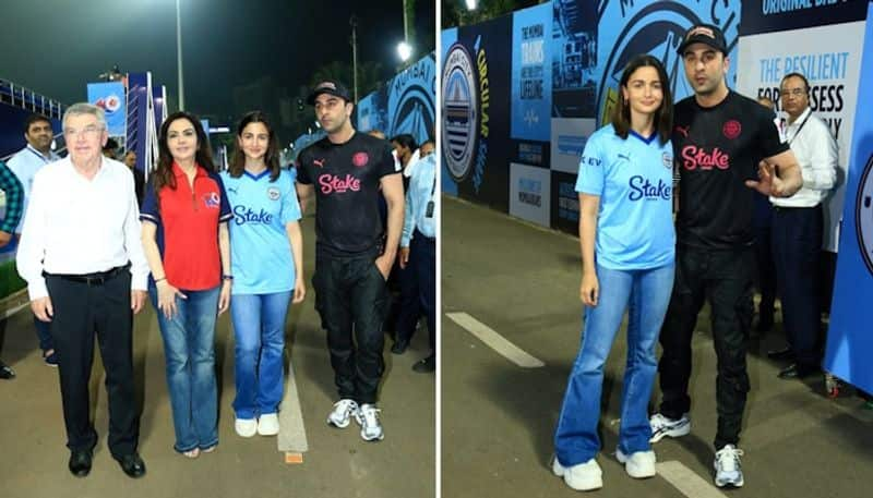 Ranbir Kapoor, Alia Bhatt arrive for football match hand-in-hand; Nita Ambani too present [PICTURES] ATG