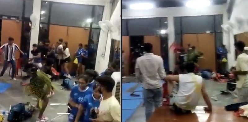 Kabaddi teams crushed with chairs.. Incident in IIT Kanpur.. Video viral..ISR