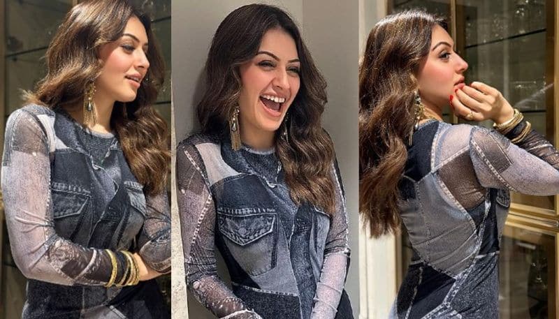 Hansika Motwani stunning stills in trendy wear NSK