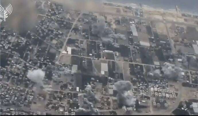 Israel-Palestine war: Dramatic IDF drone videos claim attack on 130 Hamas hideouts in Gaza - WATCH