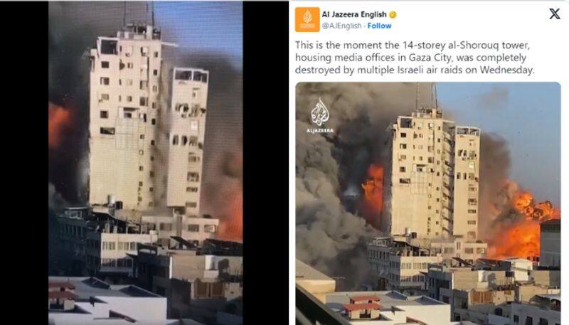 Fact Check: Viral video of tower collapse in Gaza is NOT from Israel- Hamas war rkn