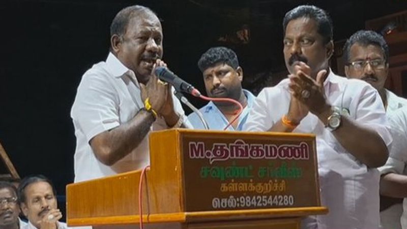 Slander about the CM Stalin! AIADMK district secretary kumaraguru expressed regret at the public meeting