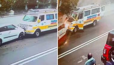 Mysuru: Mystery of the self-driving ambulance that crashed into another car and caught fire
