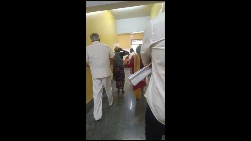 a chief doctor kick cleaning worker at private hospital in namakkal district video goes viral vel