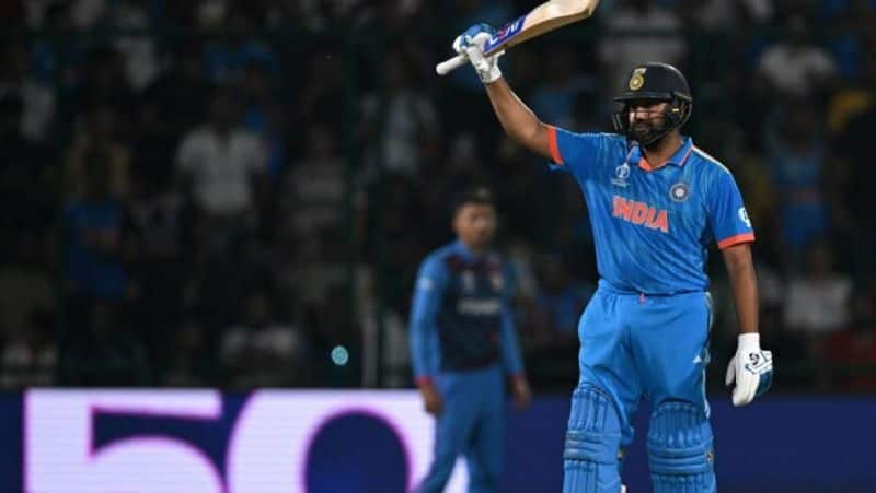 ICC World cup 2023 India thrash Afghanistan by 8 wickets with help of Rohit sharma century ckm