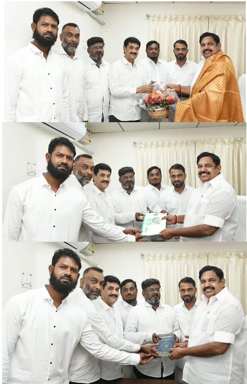 After the AIADMK pulled out of the BJP alliance Islamic organizations met the EPS and expressed their appreciation  KAK