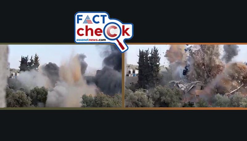 Israel air force conducts air strike on home in Gaza but video was old jje 