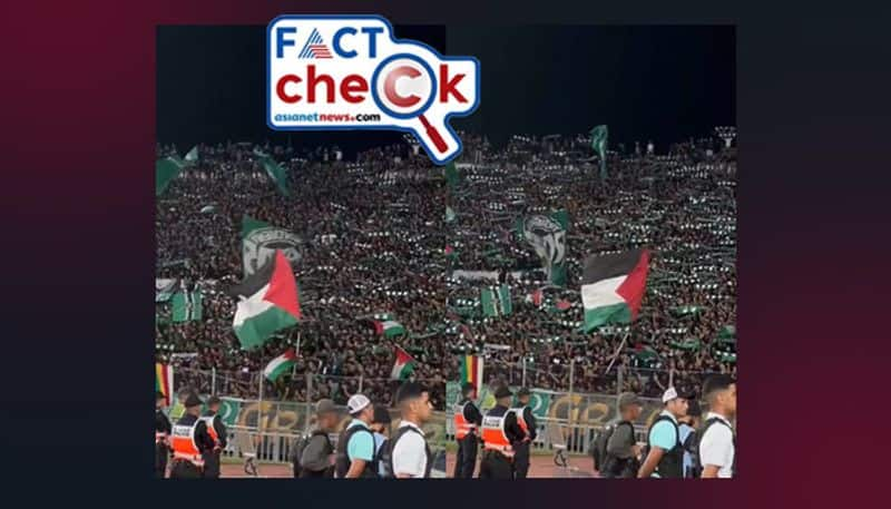 Viral video shows football fans in Ireland waving Palestine flags in support fact check jje