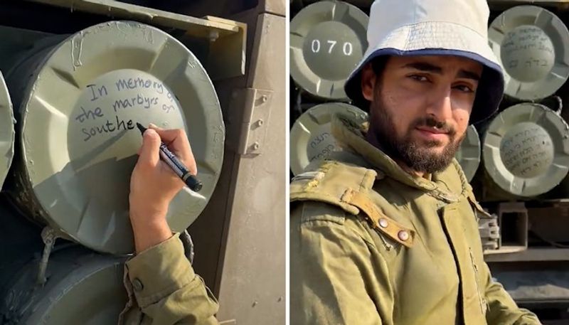 Israeli soldier pays tribute to Southern Israel's martyrs with heartfelt message on bombs WATCH AJR