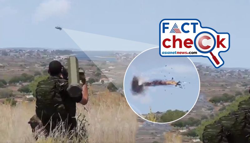 Israel Hamas war Fact Check Viral video of Hamas fighters shot down Israel war helicopter in Gaza Palestine is fake jje