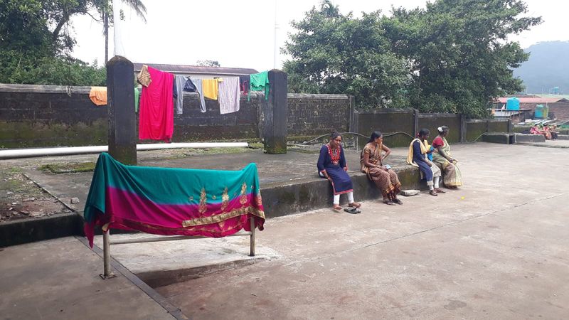 Effect of Shakti Yojana Conversion of bus stand into clothes drying area at chikkamagaluru gvd