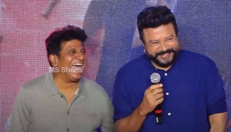 jayaram imitates actor prabhu in ghost movie mumbai press meet with shiva rajkumar nsn