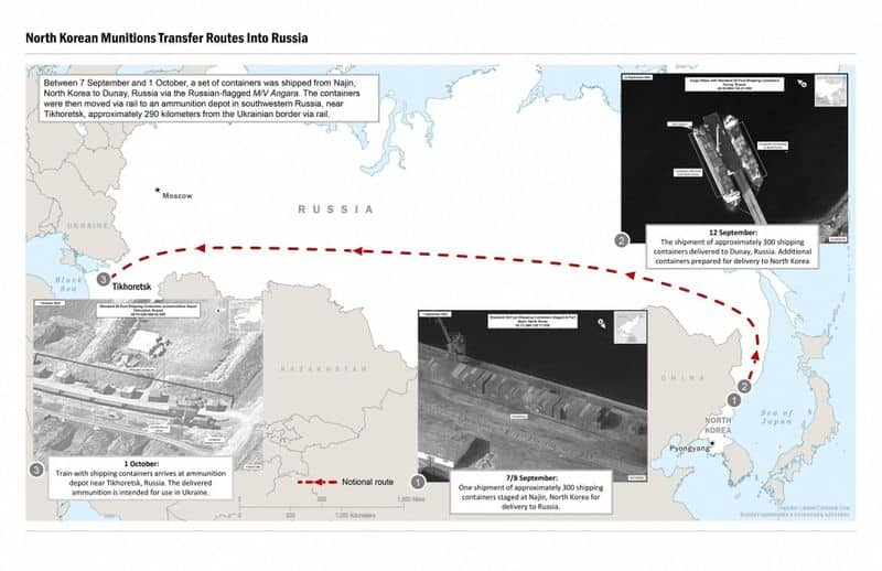 White House releases satellite image, says North Korea shipped arms to Russia sgb