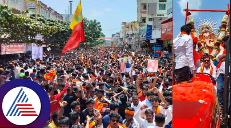 Hindu Mahaganapati visarjana procession at davanagere district rav