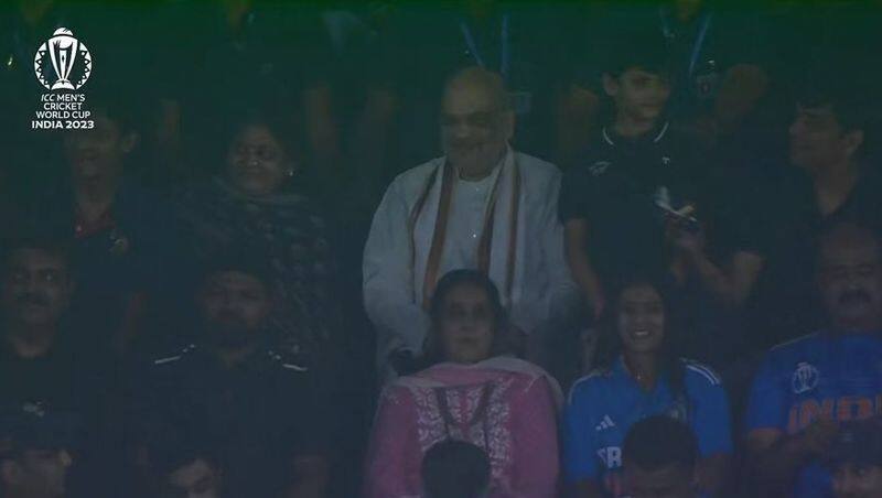 IND vs PAK Union Minister Amit shah present at Modi stadium Ahmedabad at ICC World cup 2023 ckm