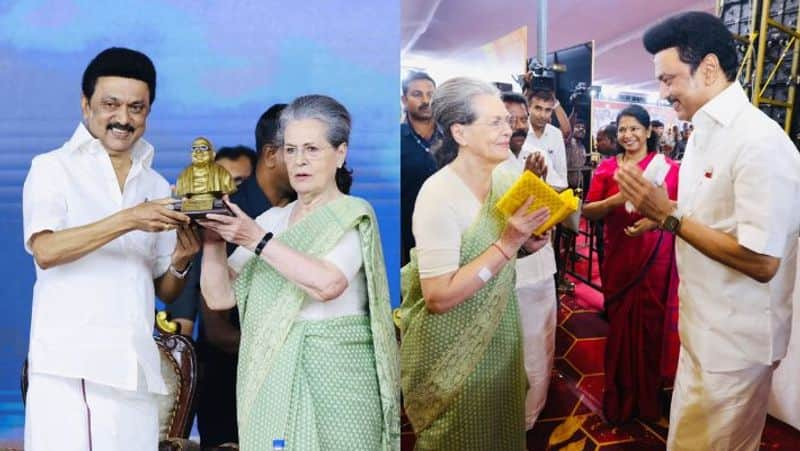 Congress president Sonia Gandhi spoke at the DMK Women's Rights Conference-rag