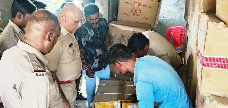 Mysore  Firecrackers illegally stocked seized snr