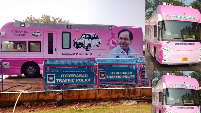 Telangana Assembly Elections 2023: KCR, car symbol, India BRS campaign chariot ready with pink hues RMA