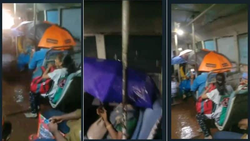 Public suffered due to rain pouring into the tn government bus at kanyakumari-rag