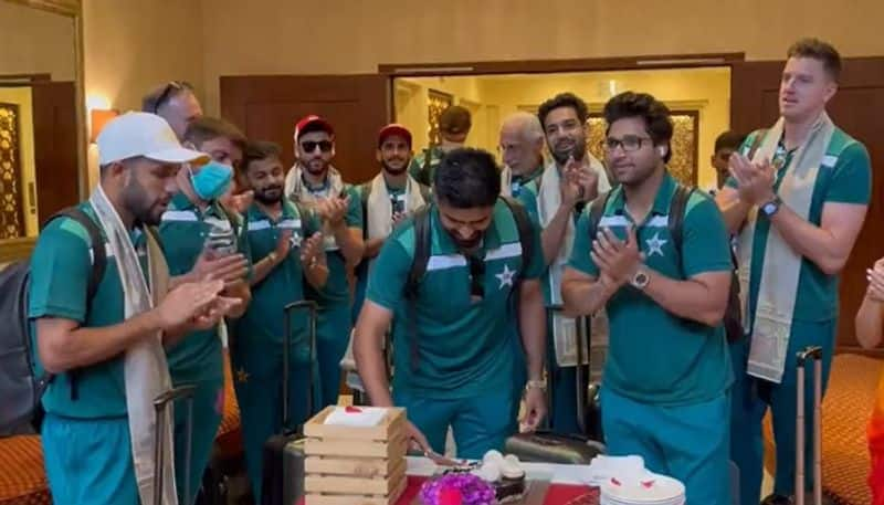 ODI World Cup 2023: Pakistan arrive in Bengaluru for Australia clash; celebrate Babar Azam's birthday (WATCH) snt