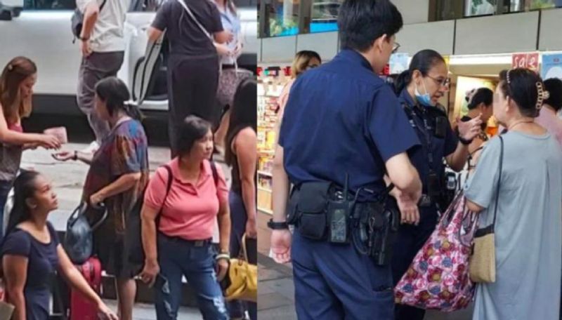 Women got money from strangers in singapore streets police enquiry started do you know why ans