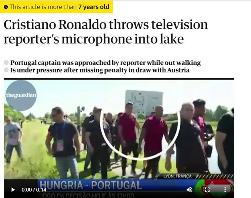 Cristiano Ronaldo throws Israel journalist microphone into lake here is the truth jje 