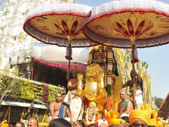 Thirumala Navaratri Brahmotsavams: On the third day, Tirumala deity appears on Simhavahanam RMA