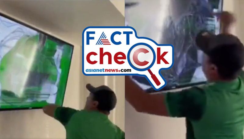 Pakistani fan breaking his TV in frustration after lose against Team India in cwc23 here is the truth jje 