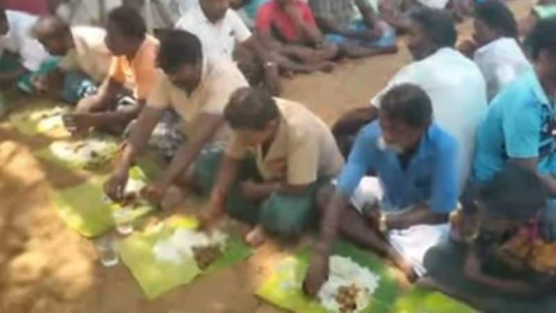 1000 Kg Pig Curry Annadanam held during Sudalai Madan Swami Kodai Festival sgb