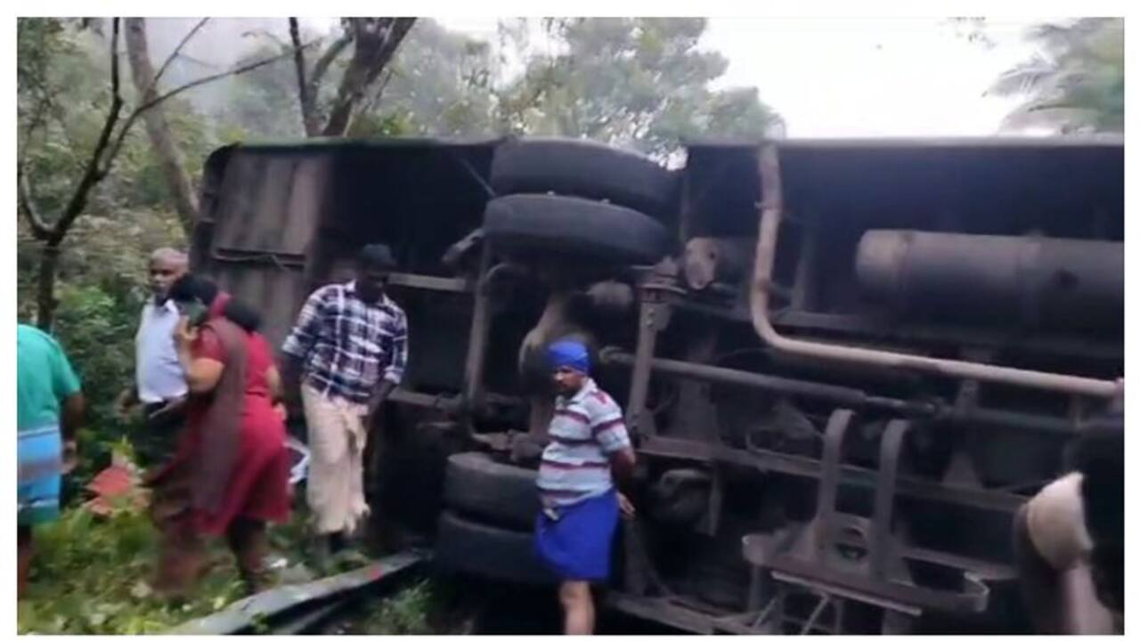 Kerala: Bus carrying Ayyappa devotees overturns in Erumeli; several injured