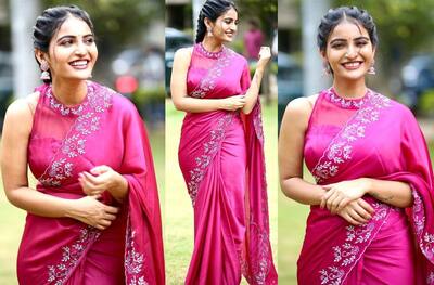 Ananya Nagalla: స్లీవ్ లెస్ బ్లౌజ్ లో అనన్య నాగళ్ళ చిలిపి నవ్వులు... ఆ నడుము షేప్ కి సపరేట్ ఫ్యాన్ బేస్!