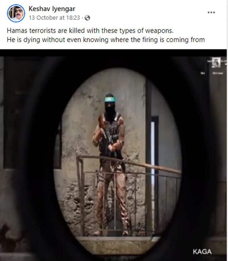 Video of a sniper expertly kill several Hamas fighters is not real fact check jje