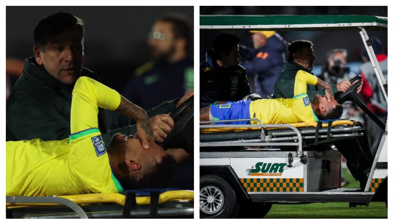 watch video brazilian super star neymar walking with injured leg saa