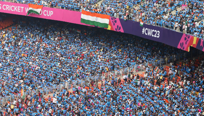 Narendra Modi Stadium turns into a sea of blue as fans get ready for the final showdown osf