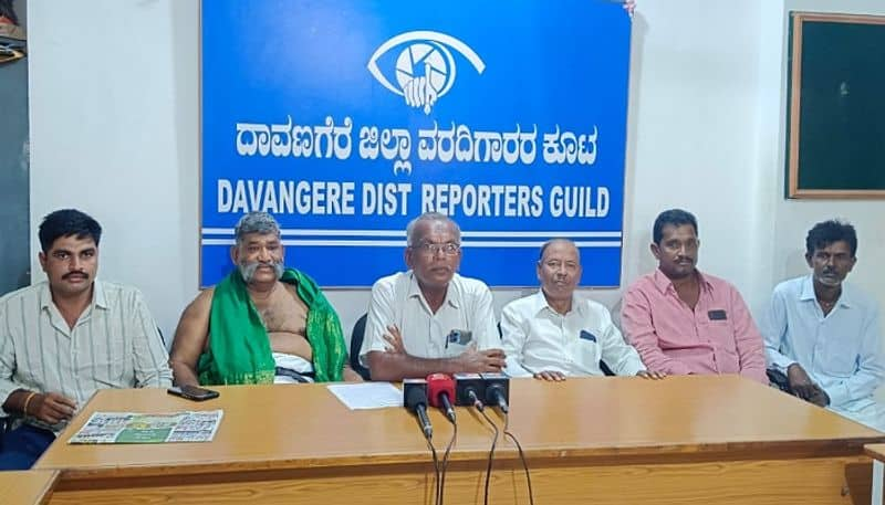 Farmers Union Leaders Demand For Water to Canal in Davanagere grg 